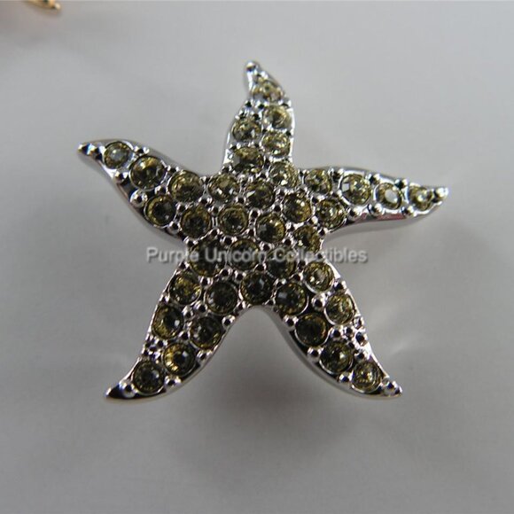 Swarovski Crystal Starfish Tac Pins Set of 3 2005-2006-2007 Wonders of the Sea - Picture 4 of 4